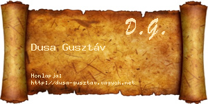 Dusa Gusztáv névjegykártya